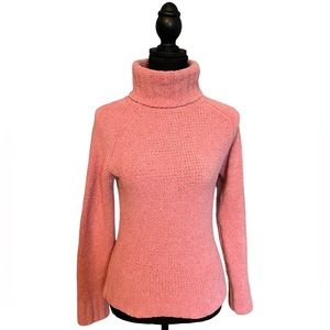 J.J. Basics Pink Turtleneck Sweater Size M Chenille